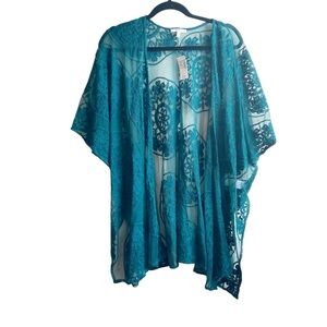NWT Maurice’s Teal Sheer Kimono Cardigan - C35